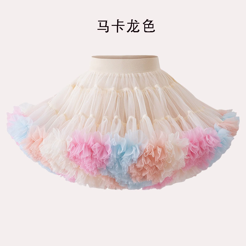 成人网纱半身裙蓬蓬裙子tutu裙短裙女装新款裙撑夏季凸凸裙 纱网