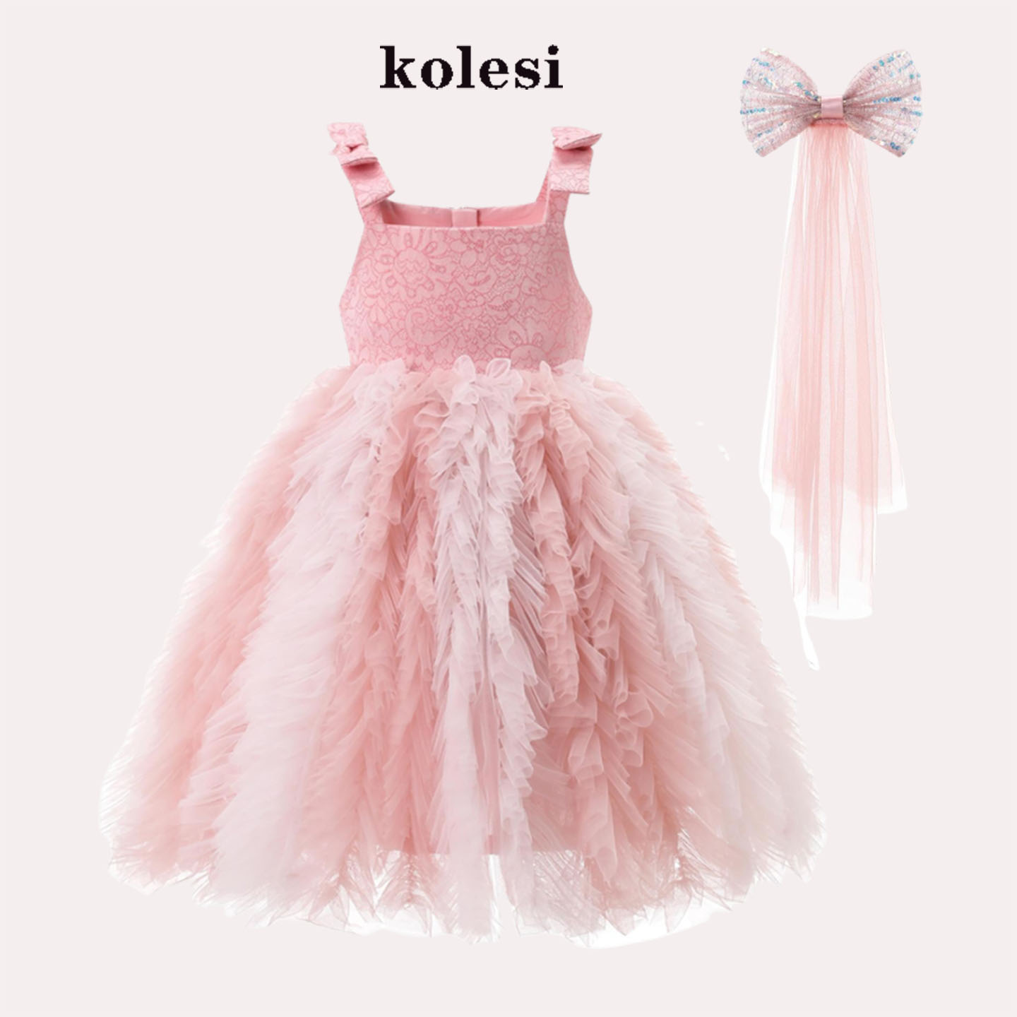 kolesi女童吊带连衣裙