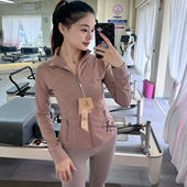 Yarn vibration女瑜伽外套 跑步健身休闲夹克 lulu 修身 瑜伽服