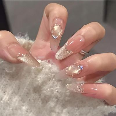 时尚清新纯欲高级感成品美甲穿戴