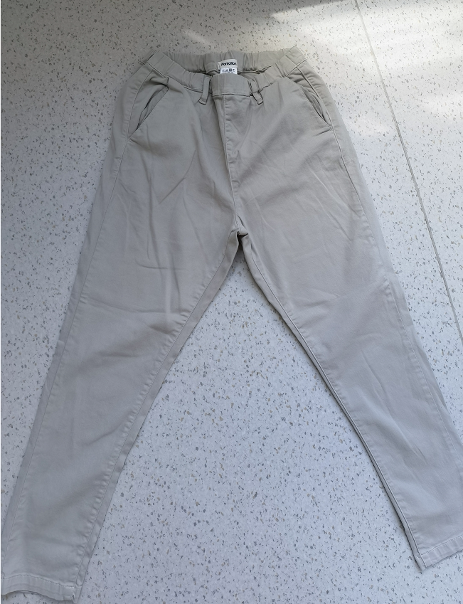 plantation日单女士松紧腰锥子裤休闲软糯面料舒适修身弹力22夏