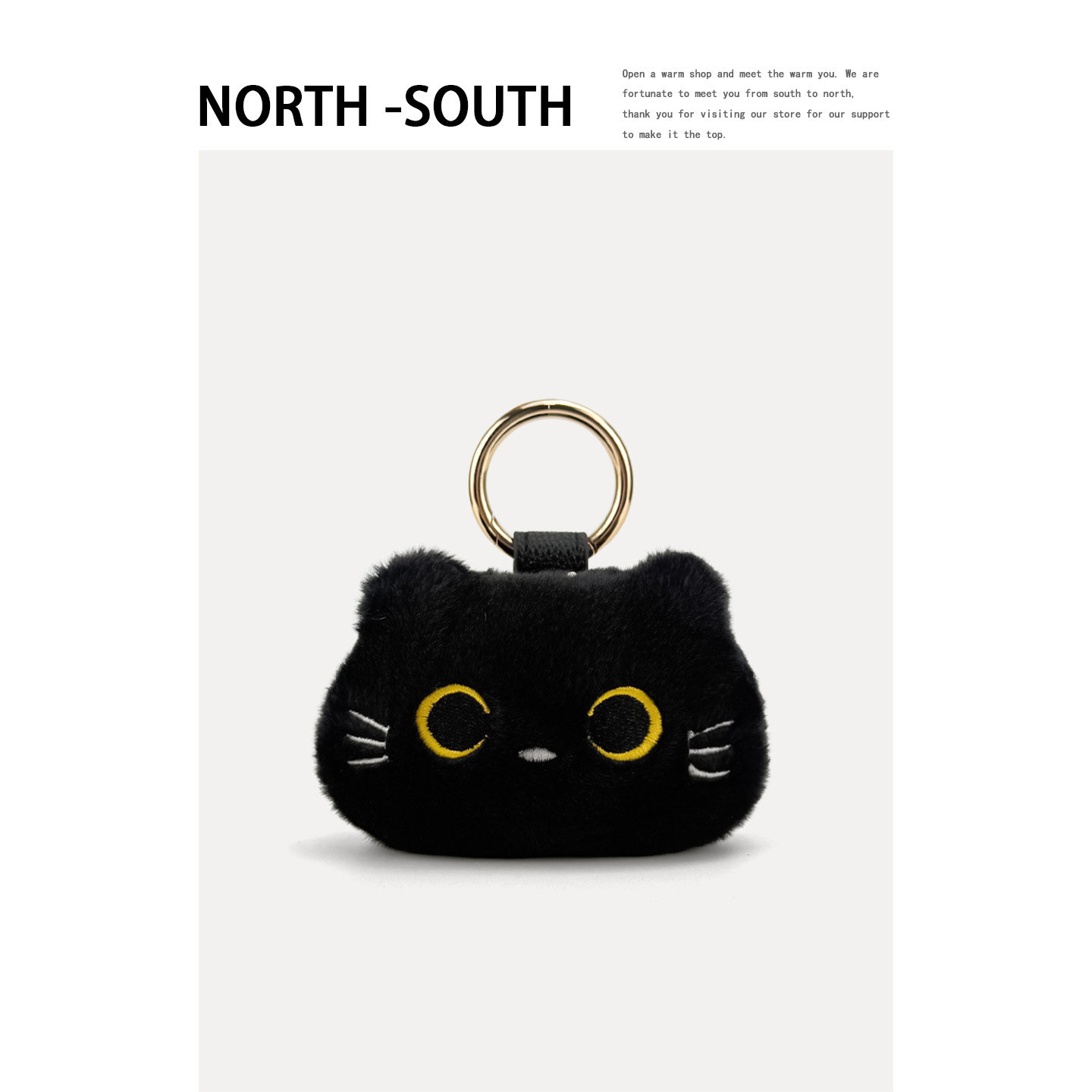 原创黑猫磁吸帽夹包包挂件帽子收纳神器户外出旅游防晒帽墨镜防丢