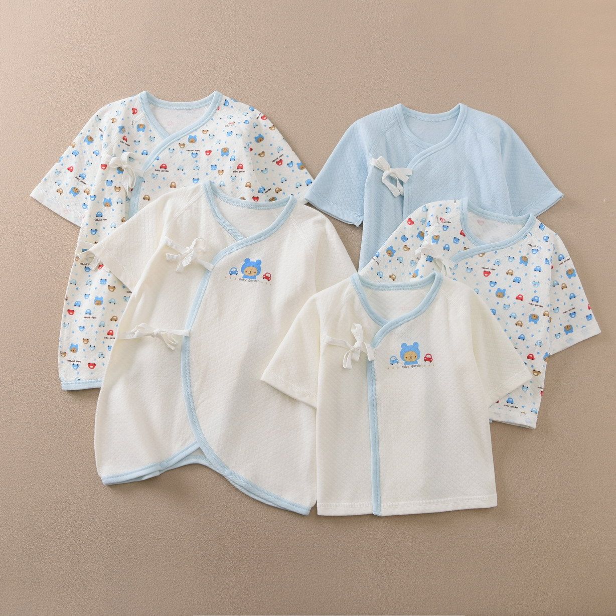 和尚服偏衫爬服连体服蝴蝶衣纯棉婴幼儿出口日本保暖薄空气层A类