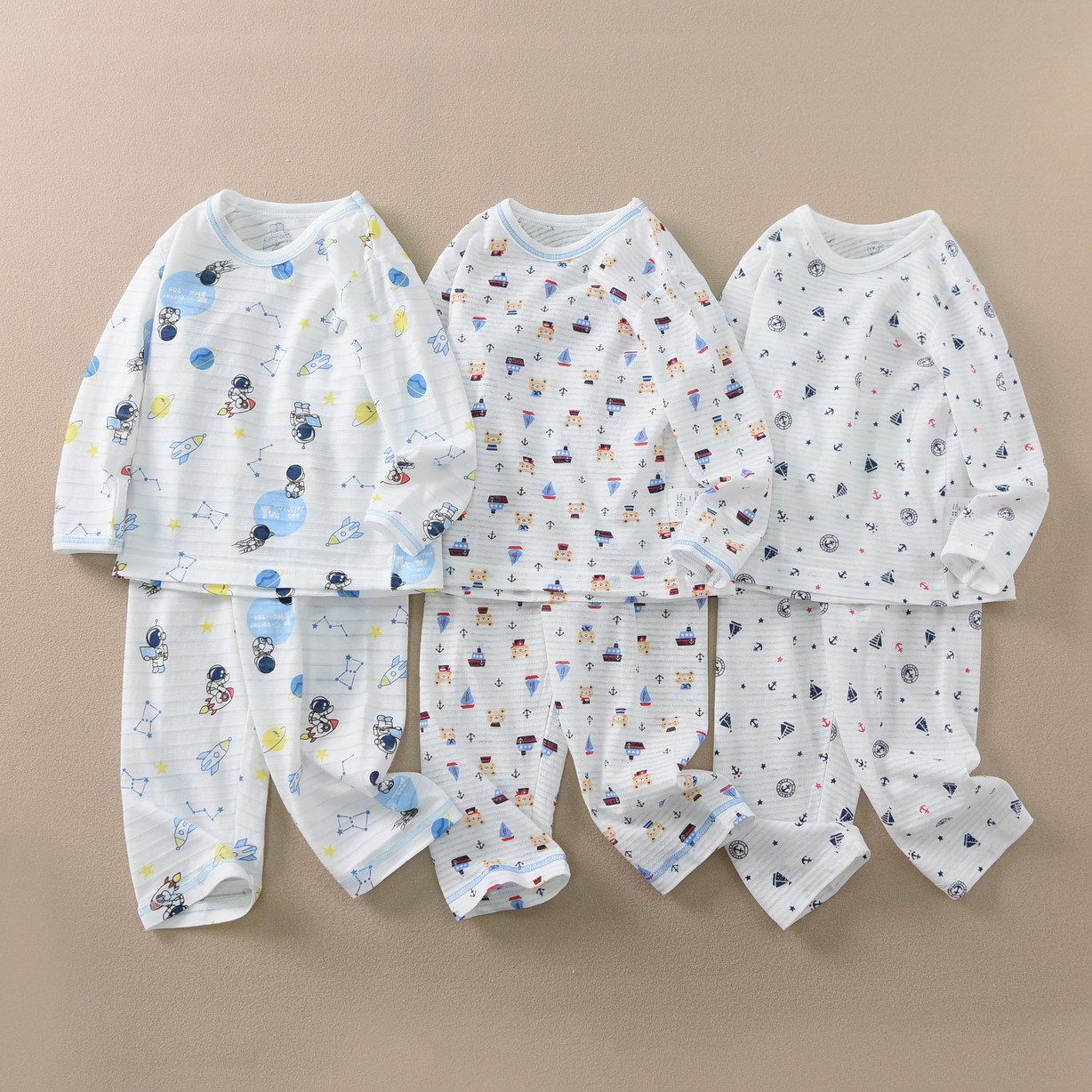 儿童家居服工厂四季吸汗透气柔软男女孩内衣长袖长裤套装网眼棉,童装/婴儿装/亲子装,家居服套装,淘宝优惠券,粉丝福利购,淘宝优惠卷