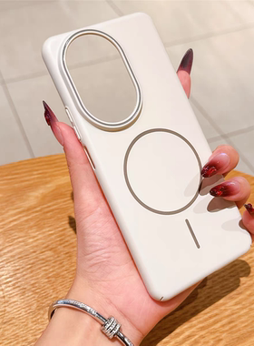 高级感岩白色Magsafe磁吸无线充电适用华为nova14Ultra手机壳14pro肤感微磨砂nova13/12pro硬壳情侣保护套