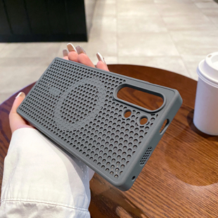 蜂窝网孔透气散热适用红魔10pro手机壳磁吸充电高级感个性防摔红魔10pro+全包大孔创意时尚男女情侣