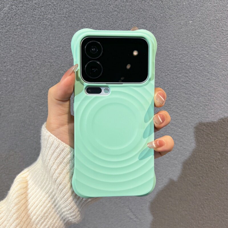 ins网红仙女波漾纹壳适用于小米17promax手机壳新款液态硅胶磁吸小米17pro保护壳高级感Xiaomi17纯色情侣防摔