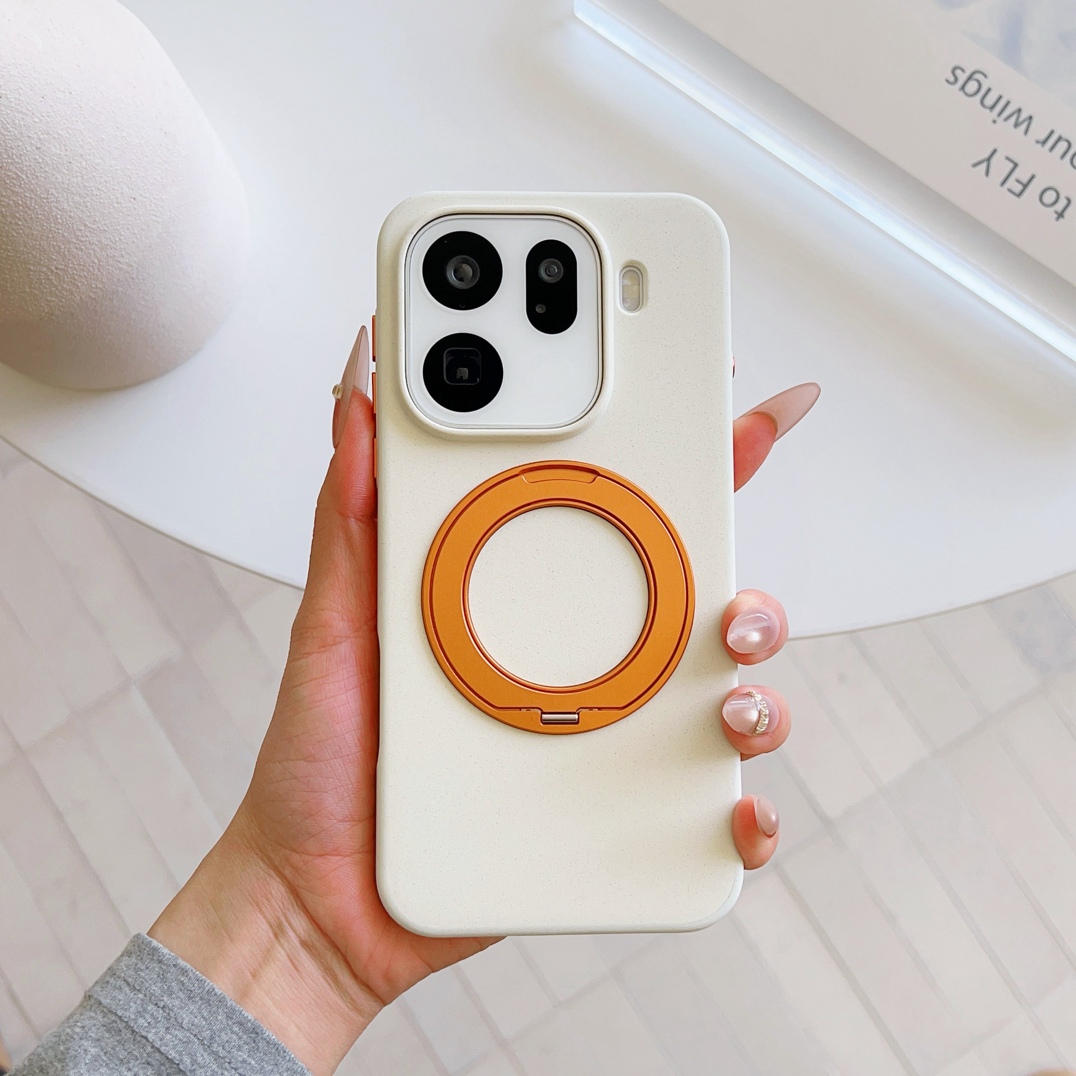 【耐脏防指纹】高级感岩砂壳适用于OPPOFindx9pro手机壳360旋转磁吸支架OPPOfindx9全包防摔情侣时尚磨砂外壳