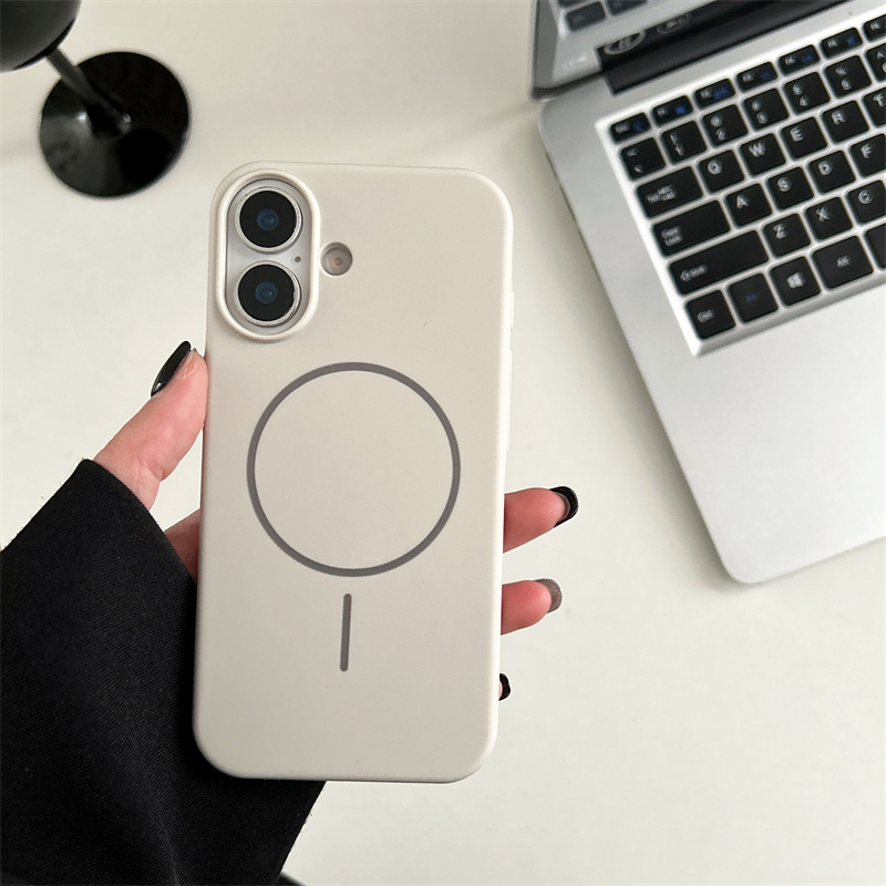 官方PC细圈磁吸适用苹果16promax手机壳磁吸iPhone15promax肤感磨砂16pro保护套情侣13pro防摔简约12时尚