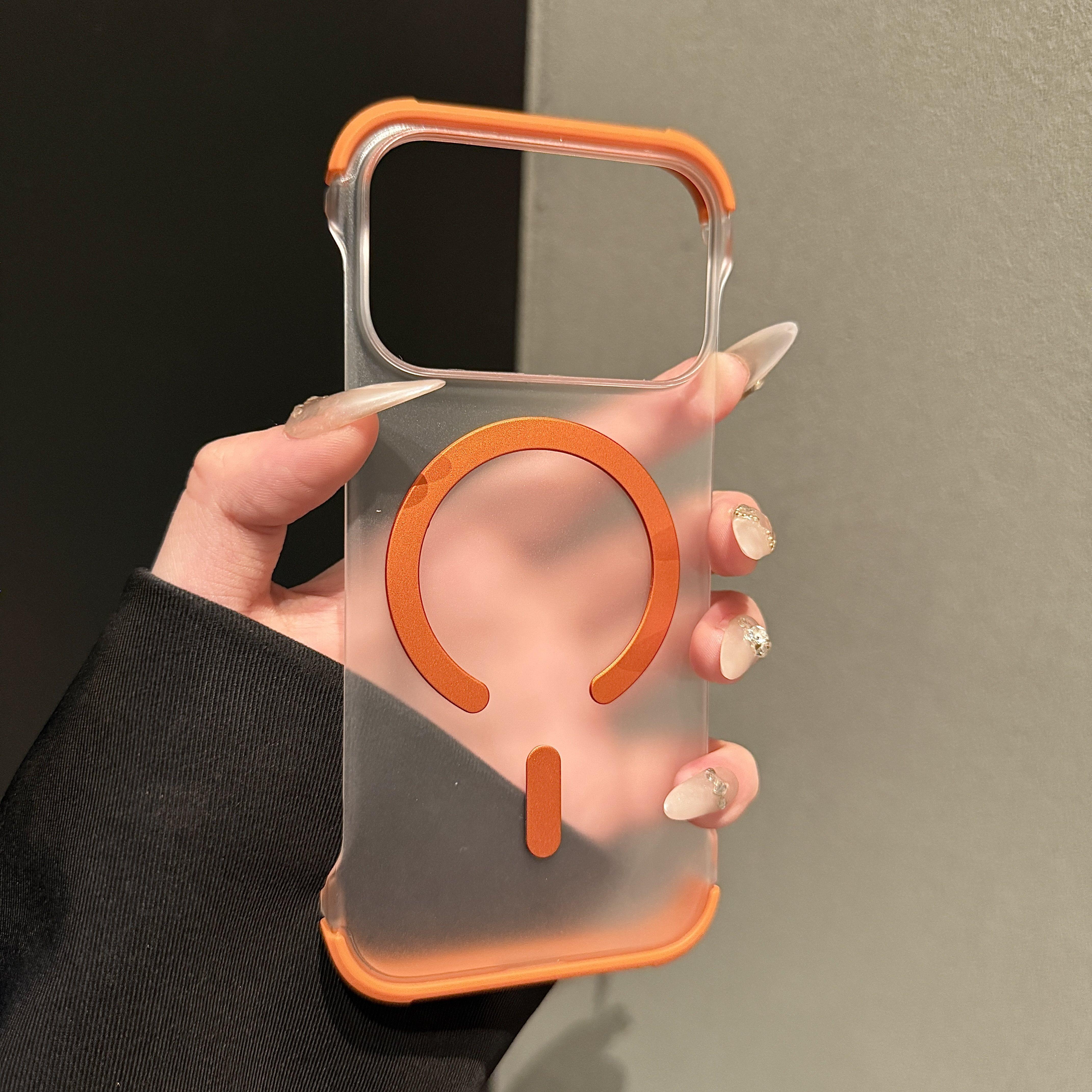 磨砂无边框适用苹果17promax手机壳新款半包散热iphone16简约15pro超薄防摔14磁吸充电13pro软边硬背12保护套