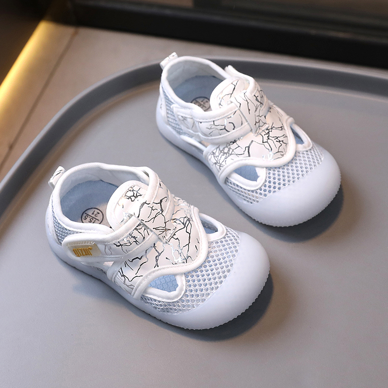 宝宝凉鞋女夏季软底学步鞋1一2-3岁包头男童鞋防滑透气网面婴儿鞋