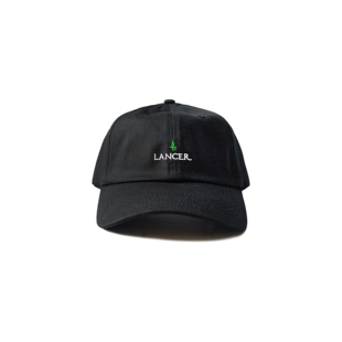 兰寺 ORIGINAL LOGO 黑色绿标绣花棒球帽 LANCER BLACK CAP