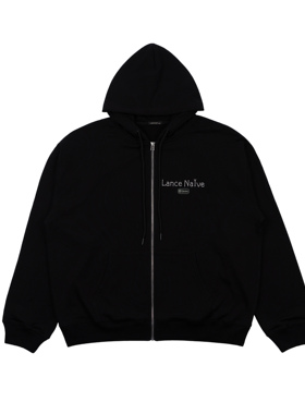 LANCER(兰寺) AW20 “CELADON” HOODIE 黑色印花拉链图案卫衣