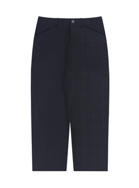 LANCER(兰寺) AW23 HOLYLANCE* Aeonian 泡泡纱格子纹宽松工装裤