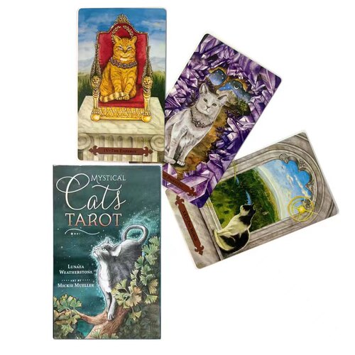 12X7神秘猫咪塔牌罗塔牌卡套装伟特罗塔卡罗牌tarot cards