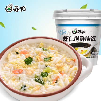 苏伯虾仁海鲜汤饭40克速食粥速食冻干即食食品饱腹早餐粥