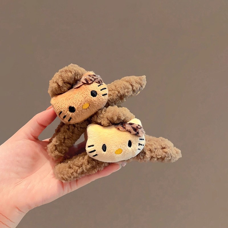 卡其KT抓夹~毛绒绒卡通Kitty猫咪