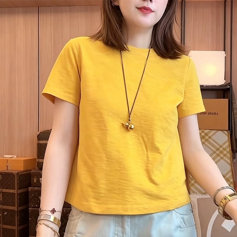 潮牌圆领百搭短袖T恤女夏季图片