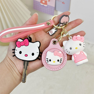 包包ins可爱kitty猫挂饰防盗门钥匙套头nfc电车水滴公交门禁卡套