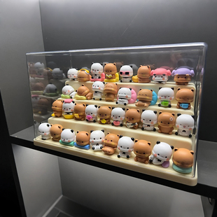 一二布布盲盒手办收纳盒第二弹第三弹动物次元潮玩公仔可爱展示盒