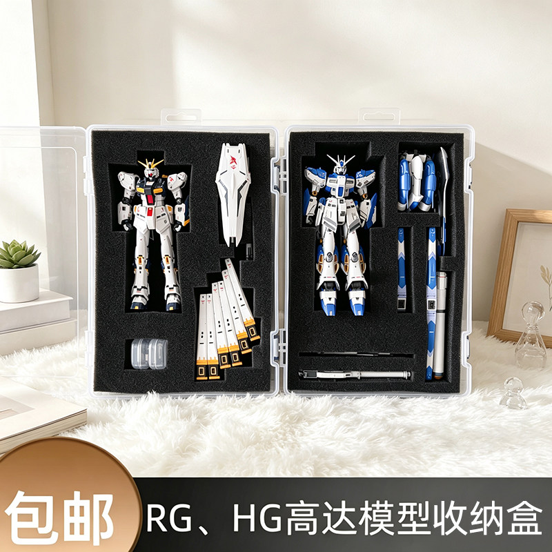 高达收纳盒 MB MG高达模型收纳盒透明展示盒HG PG 天幕收藏摆放盒图片