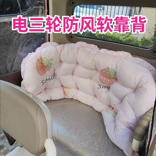 电动车三轮车后座围挡坐垫秋冬季加棉加厚全包防风坐垫保暖靠背垫