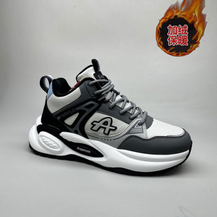 厚底运动鞋 秋冬新款 男鞋 老爹鞋 休闲慢跑皮面 百搭加绒保暖时尚