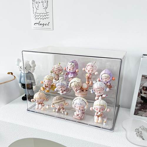 适用于泡泡玛特盲盒手办收纳展示盒亚克力乐高摆件展示架展示柜