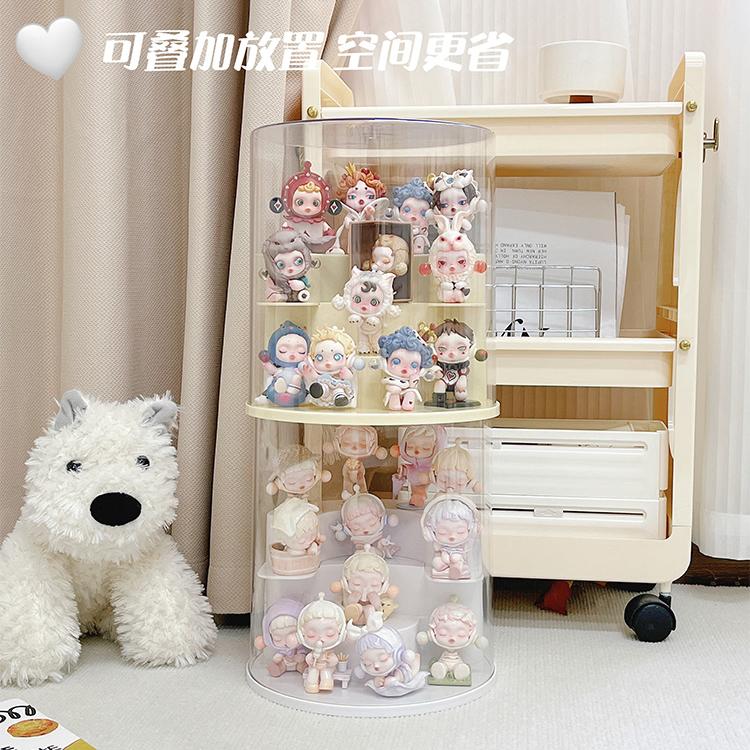 温度盲盒展示架收纳亚克力展示盒适用于泡泡玛特手办乐高展示柜