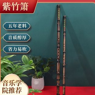 紫竹洞箫8孔g调初学者箫笛乐器紫竹萧F六八孔G调古风长潇专业级