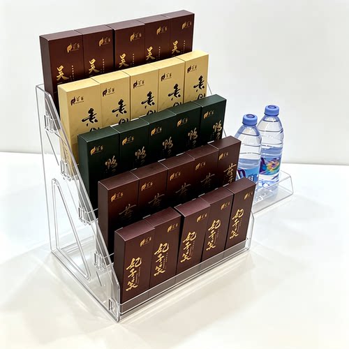 透明多层桌面茶叶包展示收纳架