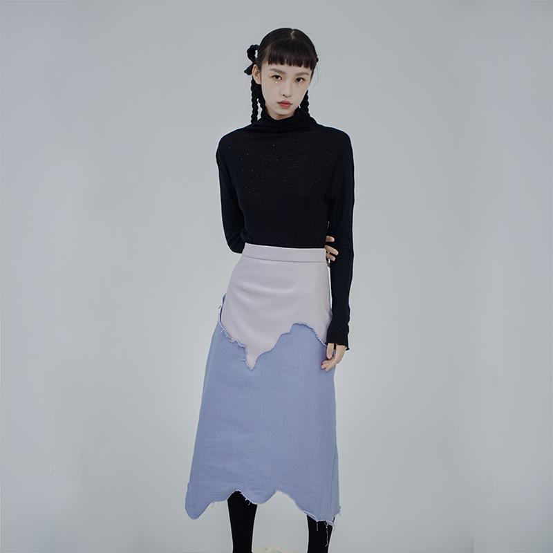 黑色高领打底衫超细羊毛