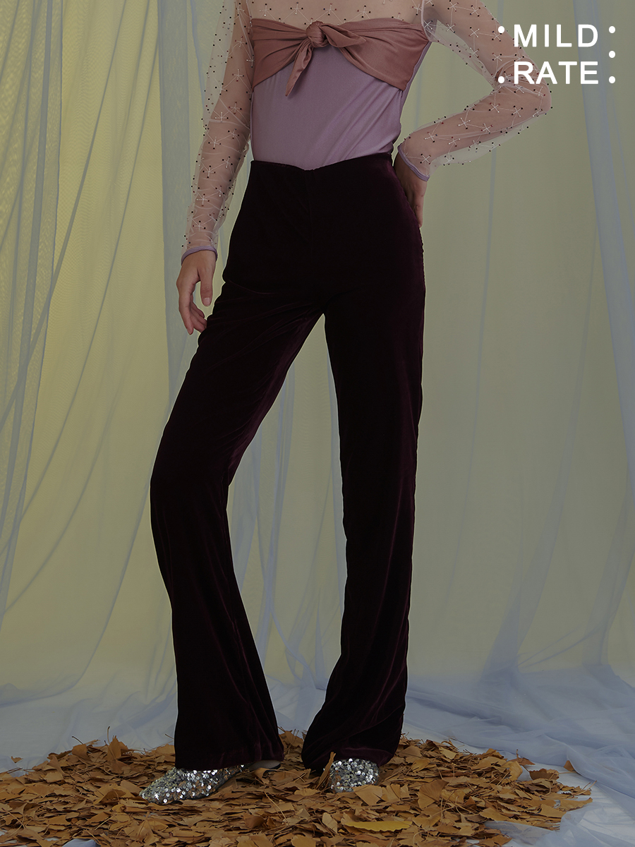 MILDRATE高腰瘦腿显瘦微喇裤