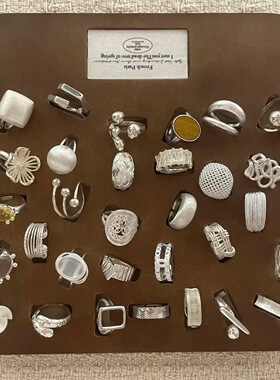 小红书新品S925镀银戒指女夏季ins风高级感小众轻奢不掉色银饰品