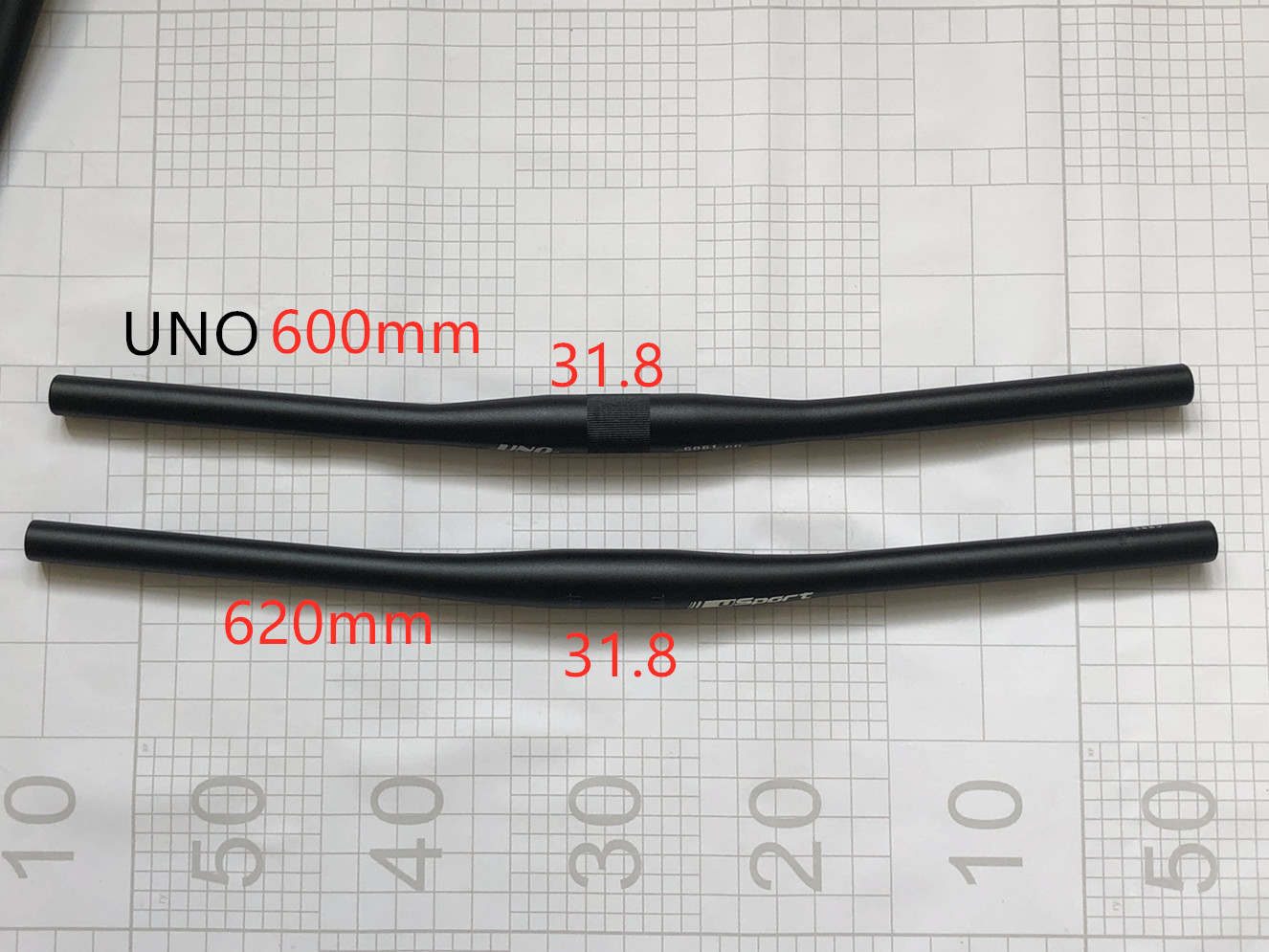 UNO台湾山地车超轻车把 自行车车把 31.8把横直把长度600mm/620mm