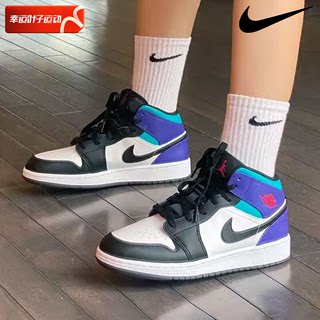 耐克板鞋女鞋2024新款Air Jordan1运动复古轻便休闲篮球鞋DQ8423