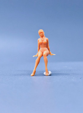 SuperGe 1/64人偶 坐姿 性感女自调红腊素模可直接上色可挂漆S030