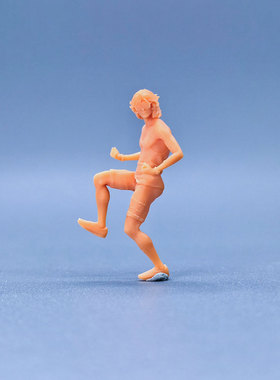 SuperGe1/64白模人偶沙滩男生欢乐开心素模直接上色S801