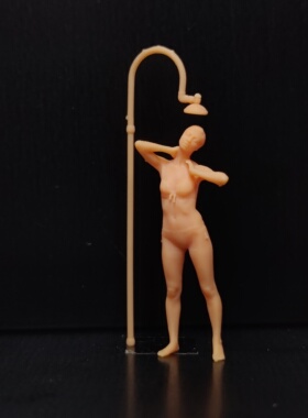 SuperGe1/64白模人偶淋浴的女孩+花洒素模直接上色T515