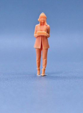 SuperGe1/64白模人偶圣诞帽礼物女素模直接上色T121