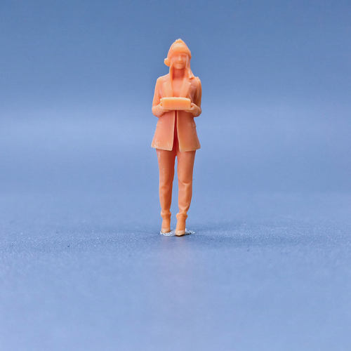 1/64白模人偶圣诞帽礼物女