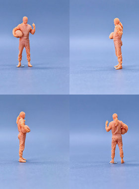 SuperGe1/64白模人偶男女赛车手写实人物素模直接上色S904