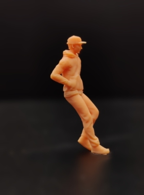 SuperGe1/64白模人偶靠姿型男帽子素模直接上色T813 T814