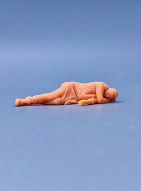 SuperGe1/64白模人偶躺着睡着碰瓷男素模直接上色S832