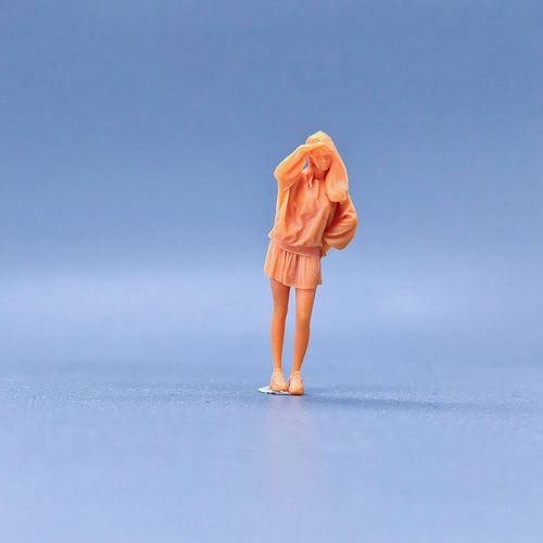 SuperGe1/64白模人偶敬礼可爱