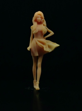 SuperGe1/64白模人偶香织女孩素模直接上色T413