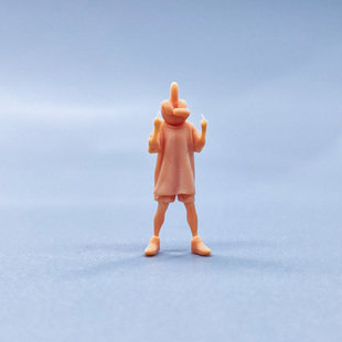 嗯哼模型 中指头 43微缩白模站姿 T922 64人偶1