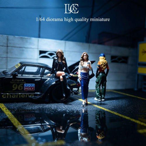 Lucky Studio 1/64人偶 复仇姐妹 三人组 预定，不含模型车 微缩