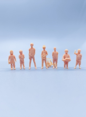 SuperGe1/64白模人偶大头小孩卡哇伊写实人物直接上色S710