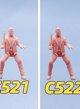 【嗯哼模型】现货1:64人偶1:43微缩白模 阿诺 C521 C522